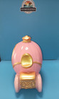 Vtg Disney Princess Pink Ceramic Carriage Piggy Coin Bank Coach Cinderella Belle