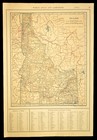 1925 Vintage Idaho Railroad Map Wall Art Old Original Atlas Map Boise Antique