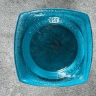 Vintage Decanter Bottle Turquoise Blue Geometric Mid Century Modern With Stopper
