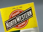 1960 Chicago   North Western Railway Train Railroad Timetable Advertising