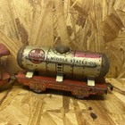 Antique 1950   s Marx Santa Fe Oil Tanker  553   Caboose  556 O-gauge  