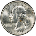 1962-d Washington 25c Quarter Ms64 Pcgs - 90  Silver - Trueview gold Shield