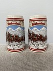 Vtg 1985 Cermarte Anheuser Busch Pair Of A Series Limited Edition Beer Steins