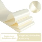 4-inch Wide Ivory Satin Ribbon 10 Yards Double-faced For Weddings And Bows