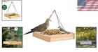 Stylish Cedar Wood Bird Feeder - Durable  Rust-free  Perfect For Your Garden