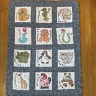 Handmade Jack Dempsey Animal Alphabet Baby Quilt Nursery Blanket New Unused