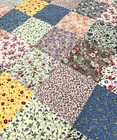 Baby Quilt Handmade Patchwork Crib Blanket 39  X 39   Assorted Flowers Girls New