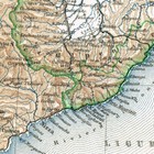 Italy  North Printed  1910 Vintage  Original Map Piedmont Milan Venice Genoa