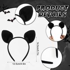 4 Sheets Halloween Bat Face Tattoos   1pcs Halloween Bat Ear Headband For Bats C