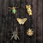 Mixed Lot 5 Multicolor Metal Insect animal Pin   Brooch Set  unisex 