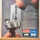 1974 Gillette Double Edge Razor Blades Vintage Print Ad Boston Mass Grooming