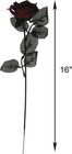 Tinsow 10 Pcs Artificial Roses Bouquet Faux Black Roses Bundles Fake Flowers Rea