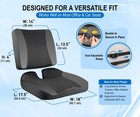 Car Seat Cushion With Back Support  Lumbar Support Pillow Set