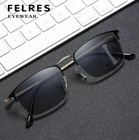 Men Metal Progressive Photochromic Reading Glasses Outdoor Discolour Readers New