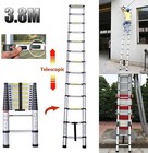 Telescoping Ladder 3 8m 12ft Aluminum Multi Purpose Telescopic Extension Ladder