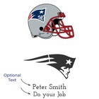 New England Patriots Engraved Football Whiskey Decanter And 4 Glasses In Woodbox