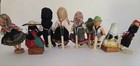 Vintage Collection Of 9 Small Toy Dolls Ethnic And Sleepy Eyes