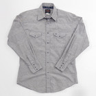 Wrangler George Strait Troubadour Mens Gray Western Pearl Snap Shirt Large