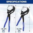Workpro 2-pack Plier Wrench Set 7  10  Cr-v Adjustable Parallel Smooth Jaw Plier