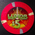 Luxor Hotel   Casino  5 Five Gaming Poker Chip Las Vegas Nevada
