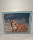 Vintage 80 s Mead Trapper Keeper Tiger Photo Notebook 3 Ring Binder - Damaged