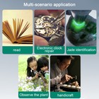 5x 11x Magnifying Glass Dual Use Table Lamp Non-slip Hand Held 8 Led Magnifier