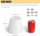Small Lamp Shades Set Of 2 White Clip On Mini Barrel Fabric 4x5x6 Inch