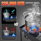 Zokop Portable Propane 225 000-btu 3 Burner Gas Camping Picnic Stove Bbq Grill