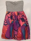 Roxy One Day Soon Pleated Strapless Dress Fandango Tropical Print Size Small 