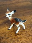 Vintage Miniature Deer Baby Fawn Ceramic Figurines Blue Eyes - Set Of 2