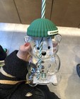 2026 Barista Bear Cup Limited Edition Glass Cup With Straw Xmas Gift 591 Ml