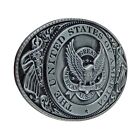Oval United States Eagle Flag Belt Buckle Antique Silver Fits 1 5 Inch Belts
