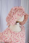 Pioneer Girl Costume Medium Dress Red Prairie Bonnet Halloween