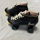 Cobra Roller Derby Skates Black Sz 10 Riptide Raw Speed Wheels Rollerskates
