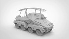 3d Printed 1 48 German Sd kfz 263 Radio Reconnaissance Vehicle Model Kit