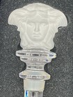 Versace Rosenthal Medusa Frosted Clear Crystal Wine Bottle Stopper New In Box