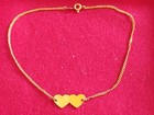 Vintage 14k Gold Sweetheart Double Heart  Anklet Or Bracelet 9 Inches