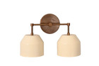 Handmade 2-light Vintage Brass Wall Sconce   Mid-century Modern Vanity Light Fix