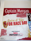 16 X 18 Ad Sign Captain Morgan Iowa Hyvee Speedway Indy Car Race July 21-23 2023