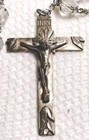   antique   Catholic Sterling Silver Rosary Sacred Heart Of Jesus Exceptional