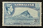 Travelstamps  1942 Gibraltar Stamps Sg 125b Sc  111 - 13 Perf  3d Kgvi Mint Mogh