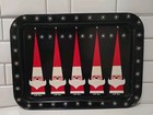 Vintage Holt Howard Santa Claus Metal Tray Atomic Black - Mid-century Modern