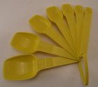Vintage Tupperware Yellow Nested Measuring Spoons 1970s Complete Set Of 7 Ring