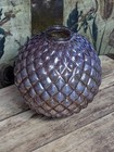 Kretzer Purple Mercury Glass Lightning Rod Ball Diamond Raised Quilt