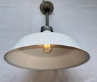 1 Hubbell 17  1960 s  Non-porcelain White Barn Industrial Light Enamel Vintage B
