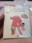Vintage Nos Hallmark Easter Greeting Card    here   s Barbara    Paper Doll