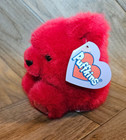 Swibco Puffkins Plush Stuffed Animal Red Bear Kisses Vtg 1994 W  Eartag