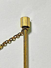 Vintage Gold-tone Barbell-style Collar Bar With Chain Hexagon Screw End Cap Mcm
