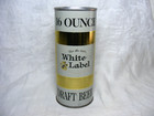 Vintage Steel Beer Can White Label Draft Beer White Label Brewing Co  16oz