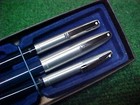 Vintage Sheaffer White Dot Fountain Pen ballpoint Pen  Mechanical Pencil Set Nib